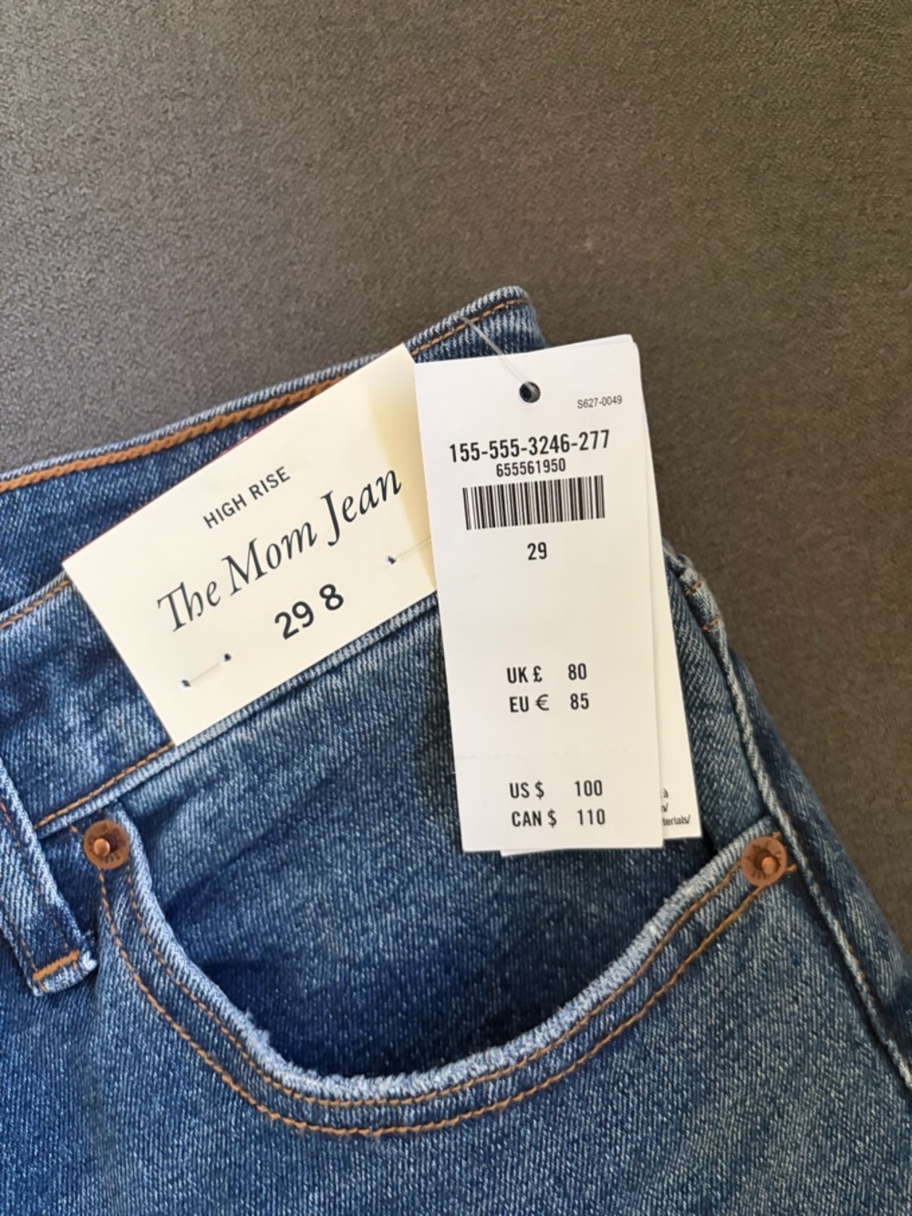 Abercrombie and Fitch High Rise Mom Jeans NWT 29 - Picture 7 of 9